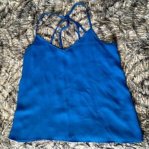 Strappy Blue Tank Top